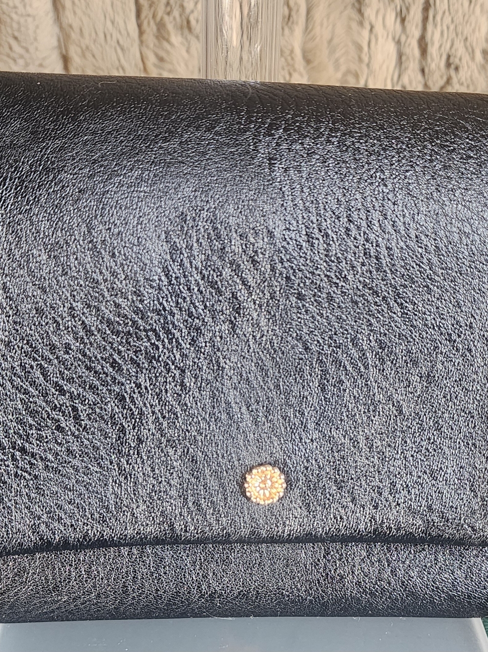 LC Lauren Conrad Black Shoulder Bag with Gold Accent